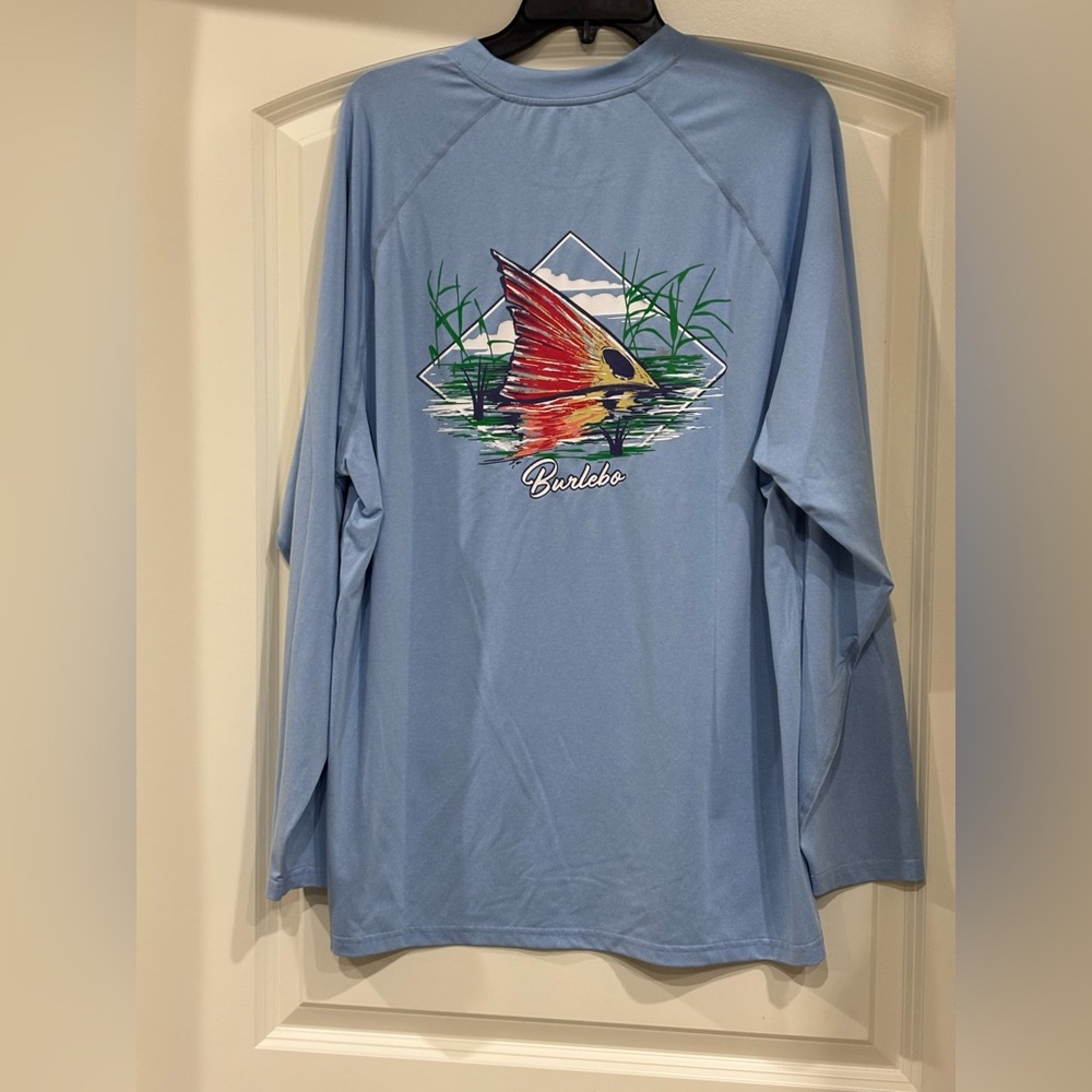 BURLEBO Blue Graphic Long Sleeve Shirt - Picture 4 of 4